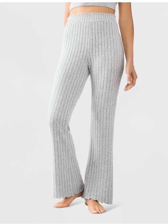 Auden Pants - Women's Auden Super Soft Rib Knit Lettuce Hem Bootcut Flare Lounge Pants